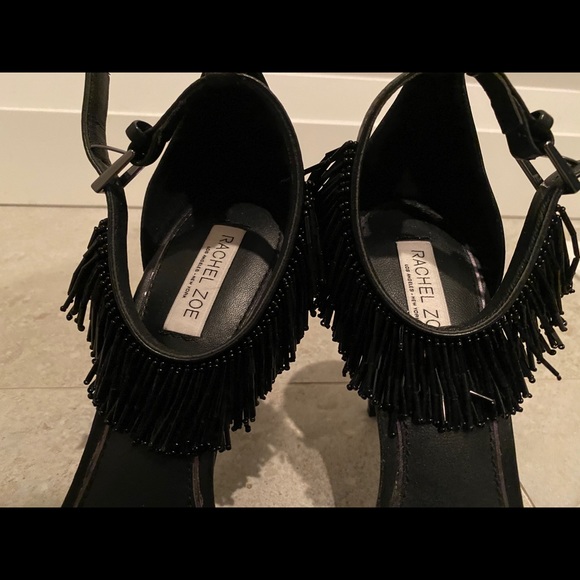Rachel Zoe Fringe Heels size 10 NWOT - Picture 3 of 4